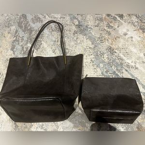 Anthropologie tote w/pouch